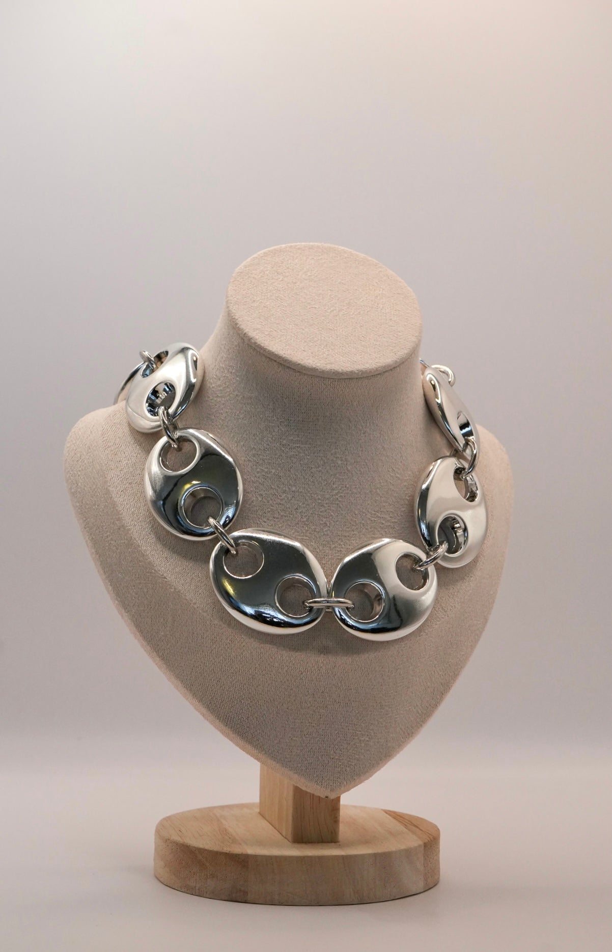 Collar Eslabones Plateado