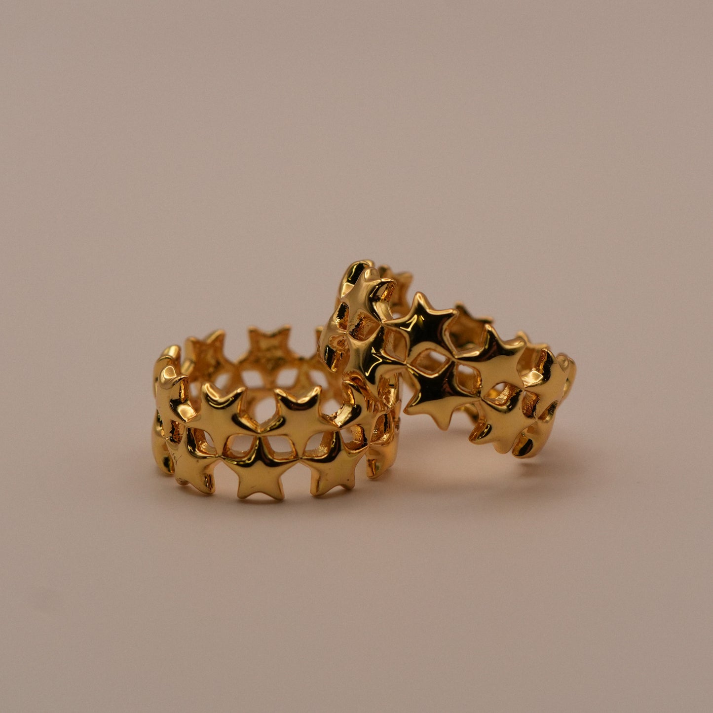 Dos anillos Estrellita - Oasis Blanco