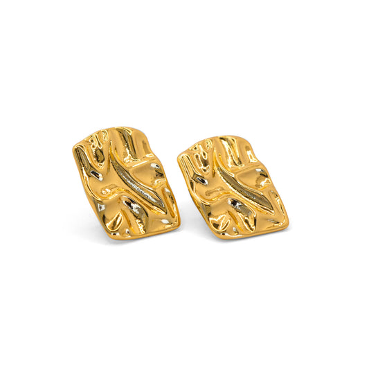 Dos Aros Layali dorados en fondo blanco - Oasis Blanco