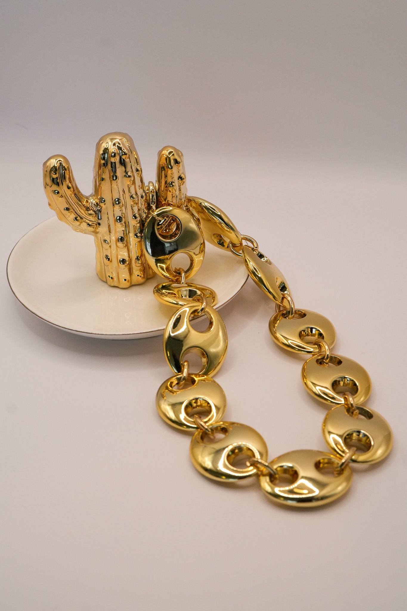 Collar Aura Dorado Eslabones