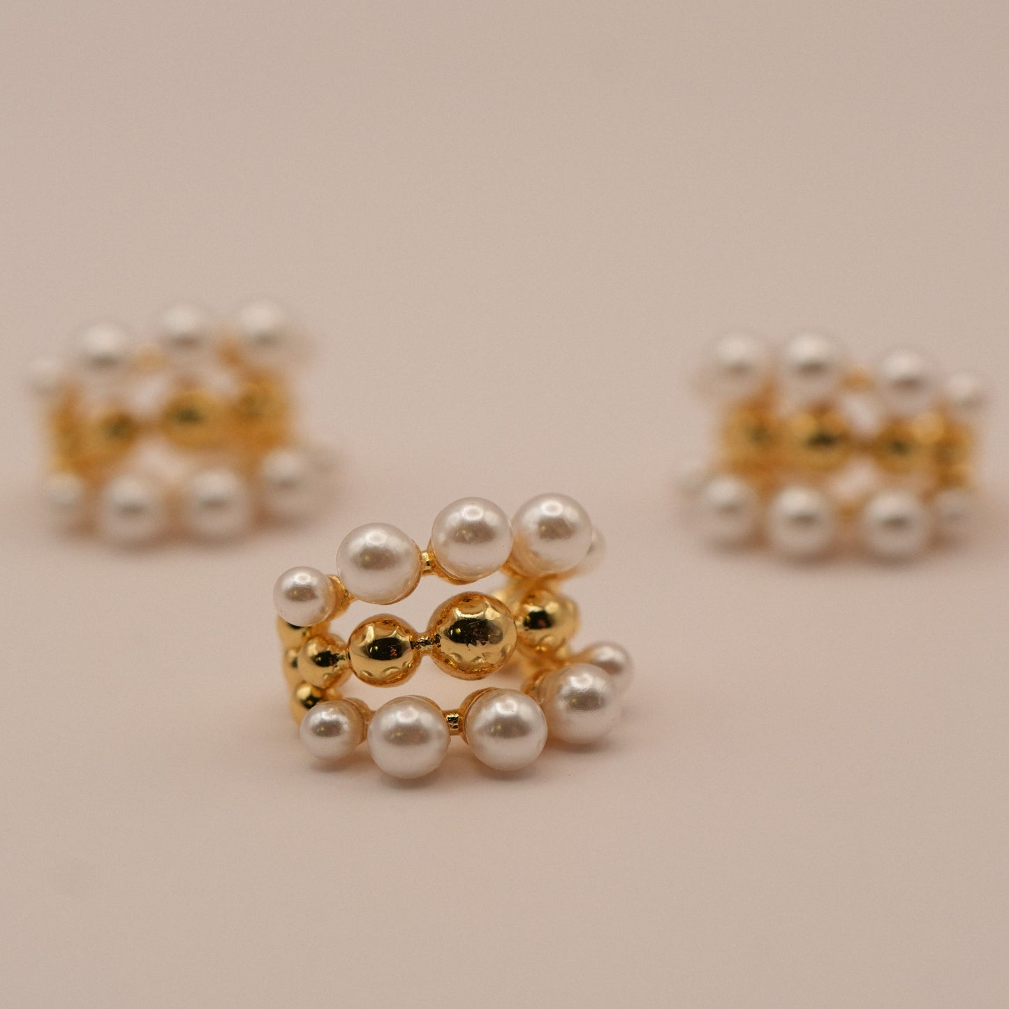 Tres Ear Cuffs Samira - Oasis Blanco