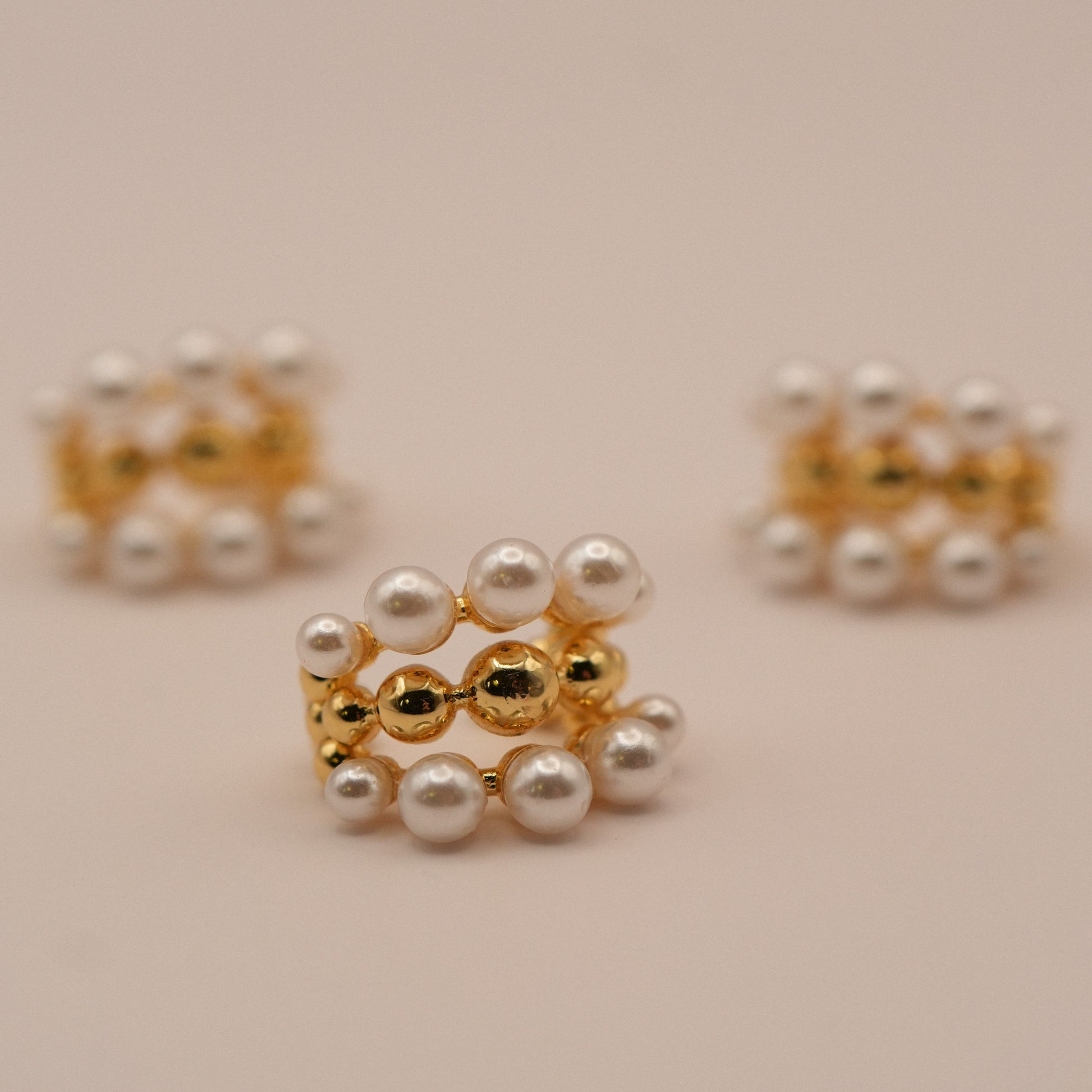 Tres Ear Cuffs Samira - Oasis Blanco