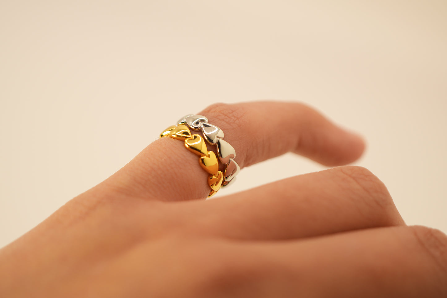 Anillo Qalbi - Oasis Blanco